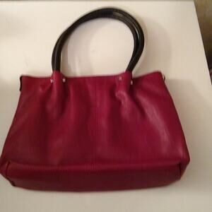 Maestro faux leather burgundy bag with coin purse.